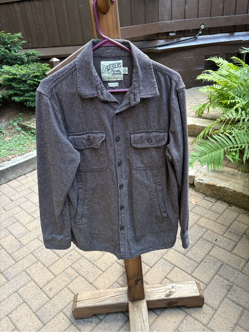Grayers Women’s Heathered Dark Brown Shirt Jacket